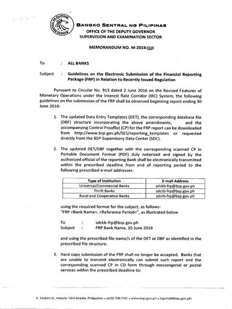 bsp fi portal|MEMORANDUM NO. M.